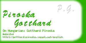 piroska gotthard business card